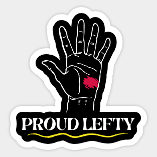 Proud lefty left handed Sticker